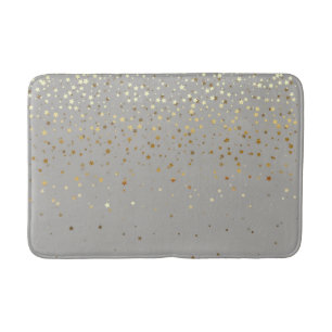 Bath Mat-Golden shower of Stars-Grey Mat