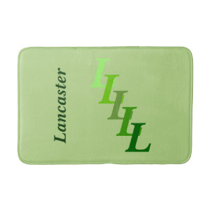 Bath Mat - Green Name and Initials