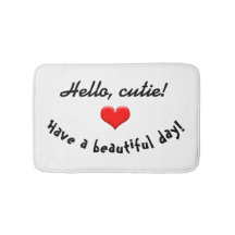 Bath Mat "Hello, Cutie!"