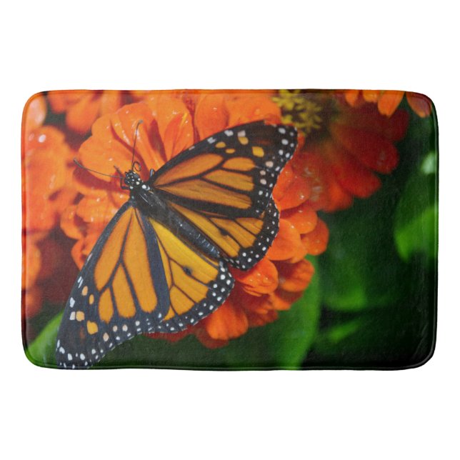 Bath Mat/Marigold and Butterfly Bathroom Mat (Front)