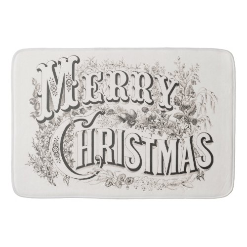 BATH MAT    MERRY CHRISTMAS ILLUSTRATION