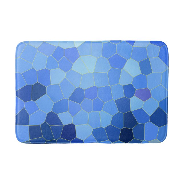 Bath mat Mosaic in Blue (Front)
