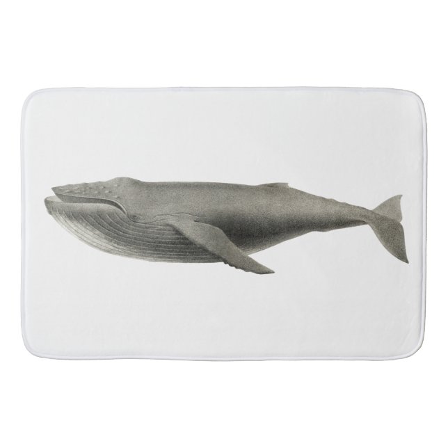BATH MAT : NATURAL HISTORY : VINTAGE WHALE (Front)