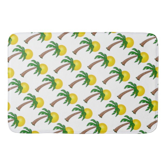 Bath Mat/Palm Trees and Sun Bathroom Mat (Front)