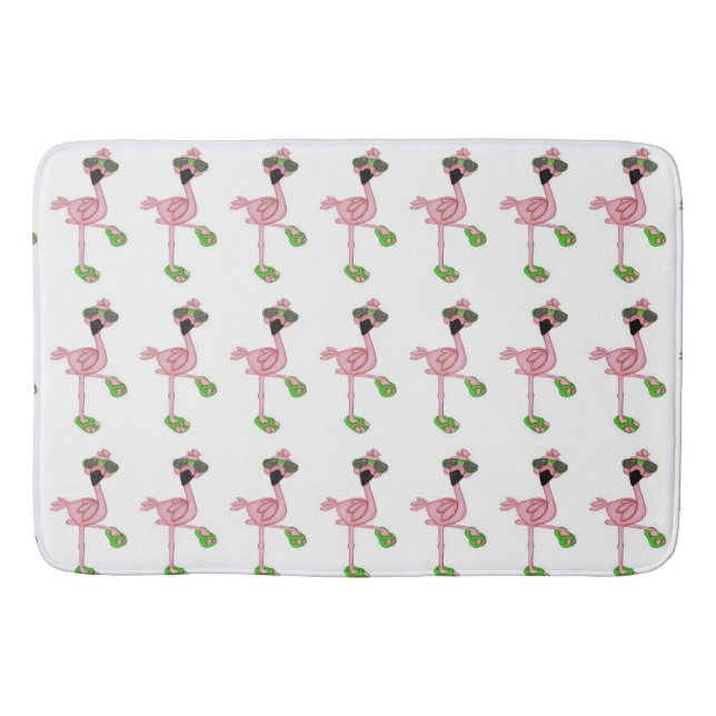 Bath Mat/Pink Flamingos Bathroom Mat (Front)
