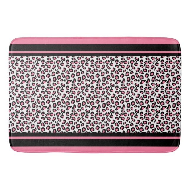 Bath Mat/Pink Zebra Pattern Bathroom Mat (Front)