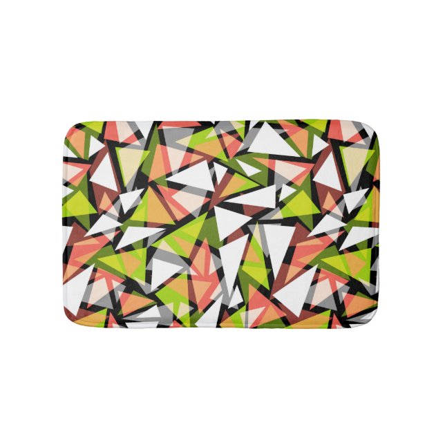 Bath Mat Seamless geometric triangles shapes patte (Front)