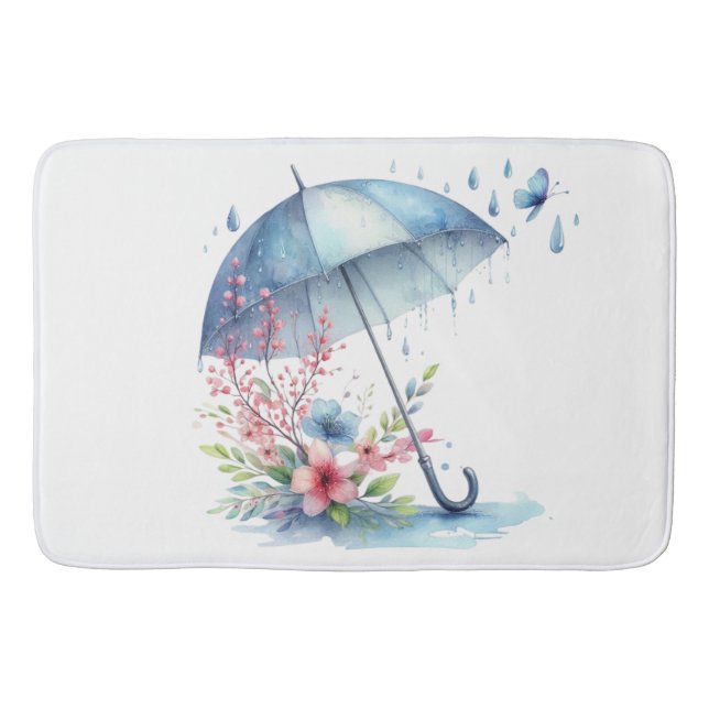Bath Mat-Spring- Umbrella Bathroom Set Mat (Front)