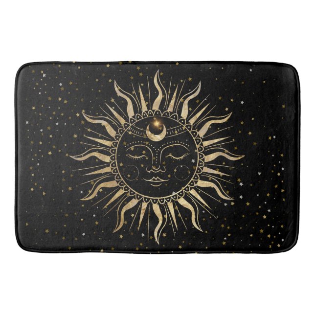 Bath Mat- Sun Moon Stars Bath Mat (Front)