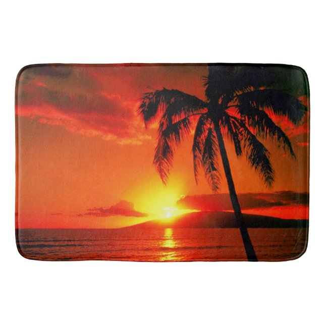 Bath Mat/Tropical Sunset Bathroom Mat (Front)