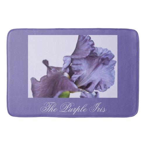 Bath Mat w text The Purple Iris