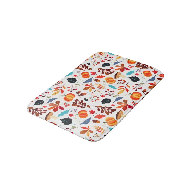 Bath Mat with Autumn Leaves (Angled)