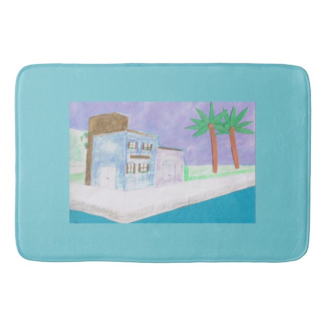 Bath Mat with Caribbean Scene (Front)