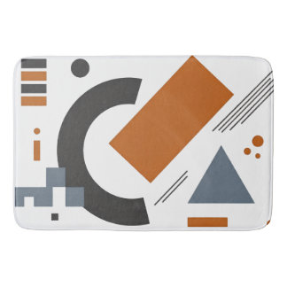 Bath Mat with geometric Art