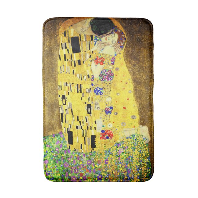 Bath Mat with Klimt's The Kiss (Front Vertical)