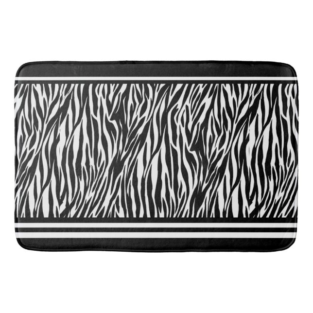 Bath Mat/Zebra Pattern Bathroom Mat (Front)