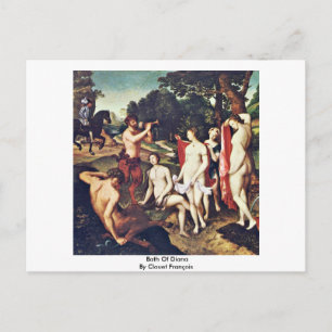 Bath Of Diana By Clouet François Postcard