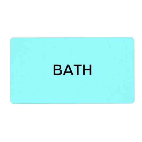 Bath Packing  Moving Label