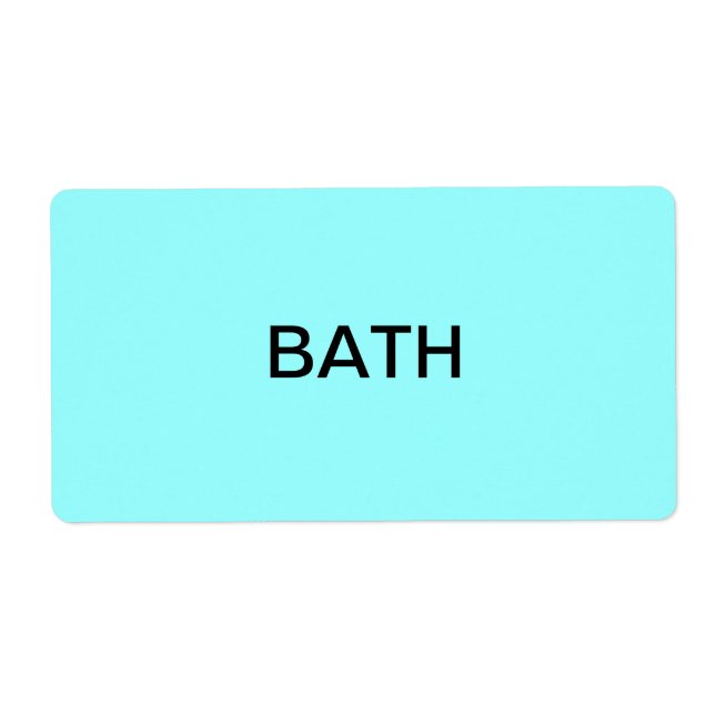 Bath Packing & Moving Label (Front)