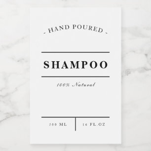 Bath product label organisation storage - SHAMPOO