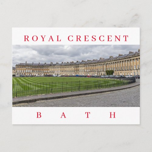 Bath Royal Crescent view postcard