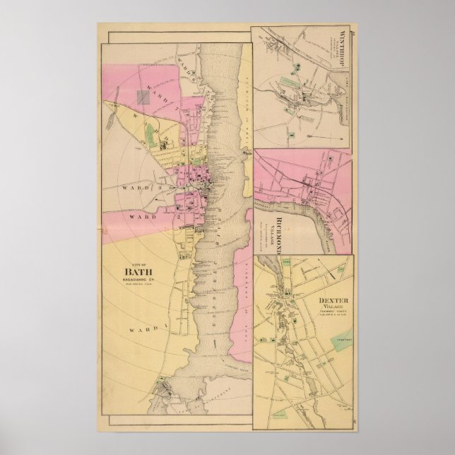 Bath, Sagadahoc County Poster (Front)