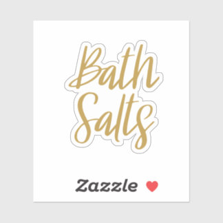 Bath Salts Storage Sticker