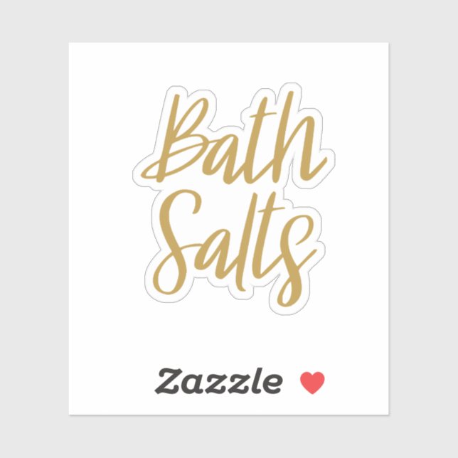 Bath Salts Storage Sticker (Sheet)