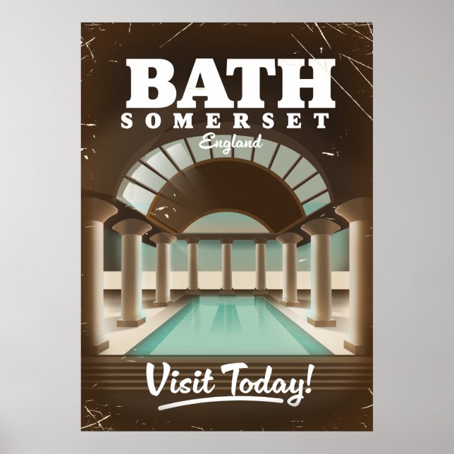 Bath Somerset England travel poster (Front)