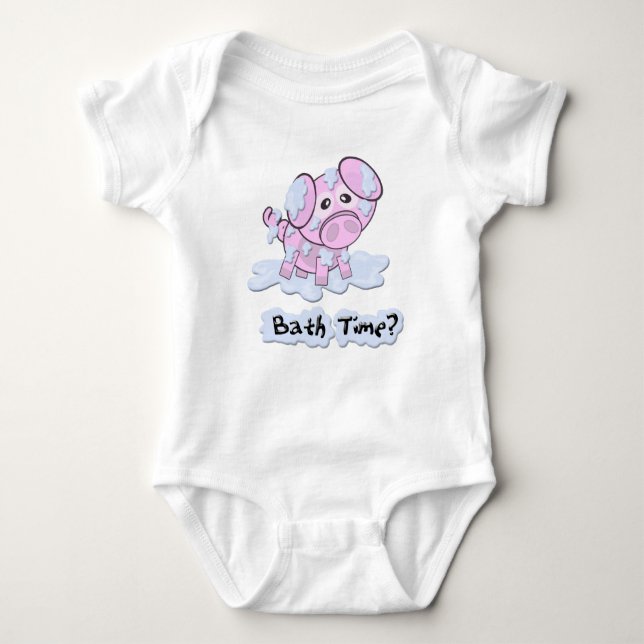 Bath Time? Baby Bodysuit (Front)