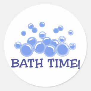 Bath Time Classic Round Sticker
