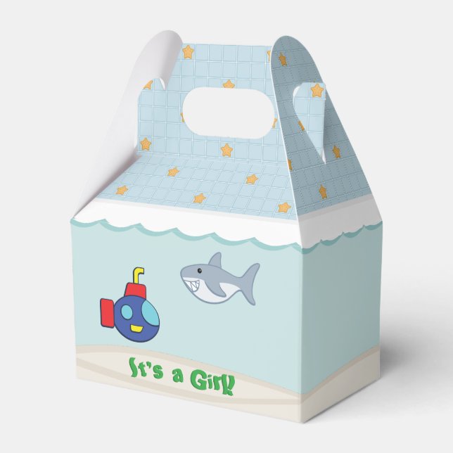 Bath Time Fancies Baby Shower Favor Box (Front Side)