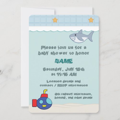 Bath Time Fancies Baby Shower Invitation