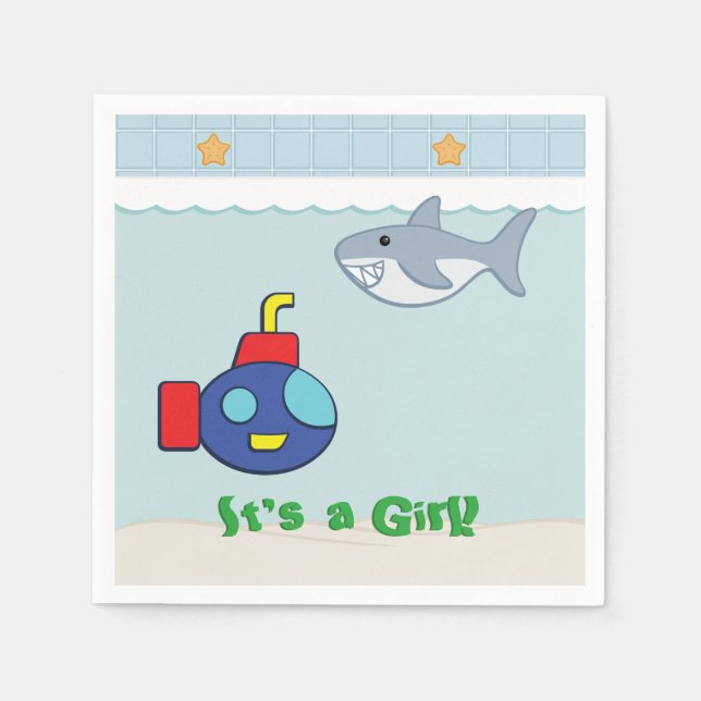 Bath Time Fancies Baby Shower Napkins (Front)