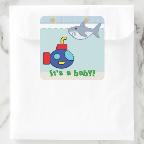 Bath Time Fancies Baby Shower Sticker Roll