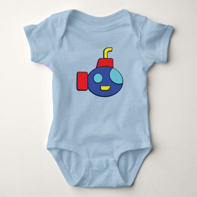 Bath Time Fancies Submarine Baby Bodysuit (Front)