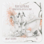 Bath Time for Baby Goat Handmade Soap Label
