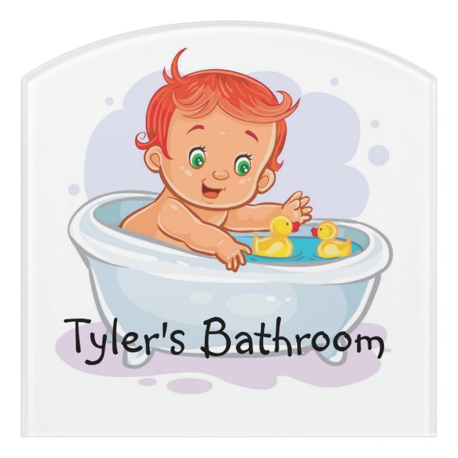 Bath Time Fun Door Sign (Contour Front)