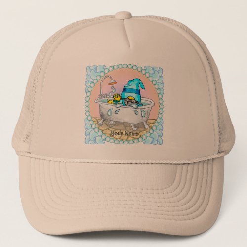 Bath Time Gnome custom name Trucker Hat
