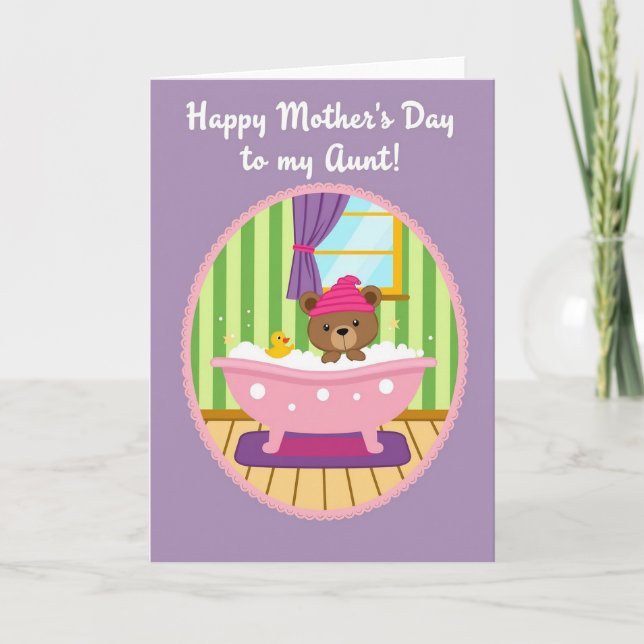 Bath Time Mothers Day Card (Front)