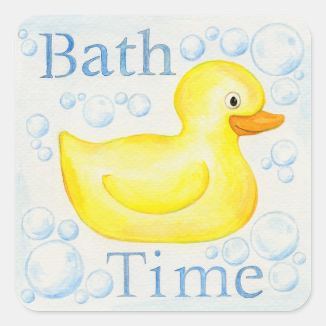 Bath Time Rubber Ducky sticker (Front)