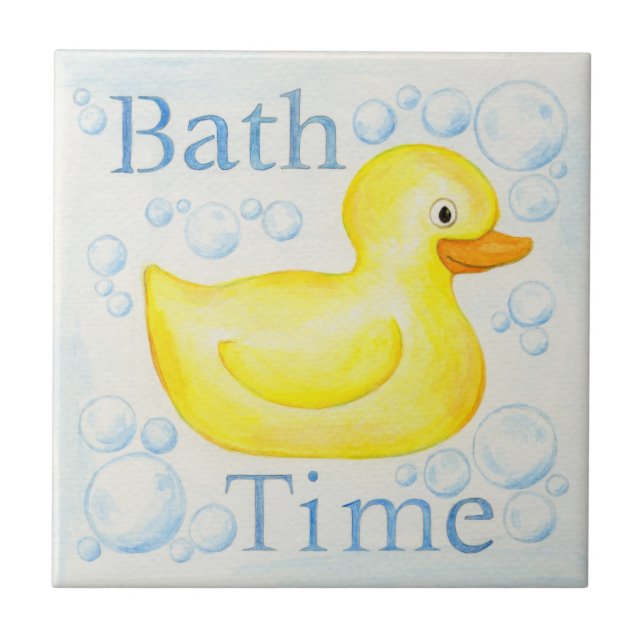 Bath Time Rubber Ducky tile (Front)