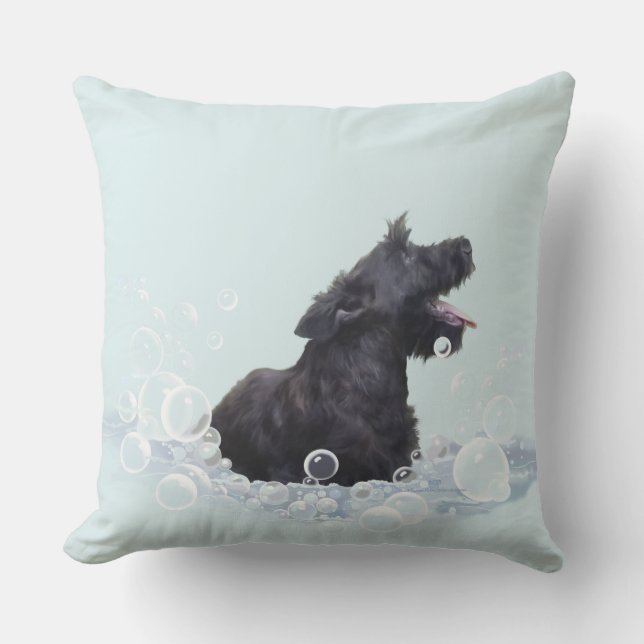 Bath Time Throw Pillow (Front)