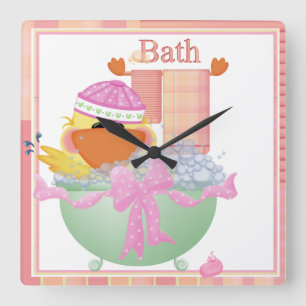 Bath Time Wall Clock