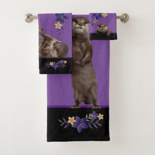 Bath Time Weasels - Cute Otters Bath Towel Set