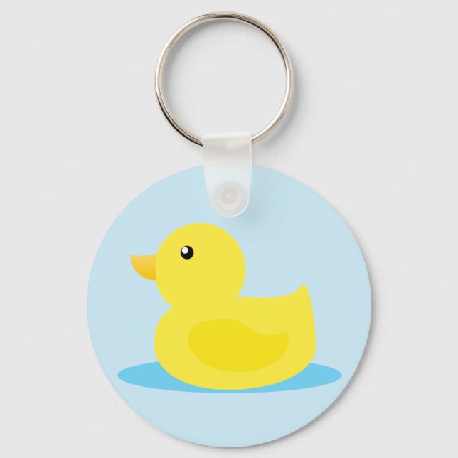 Bath Time Yellow Duck Keychain (Front)