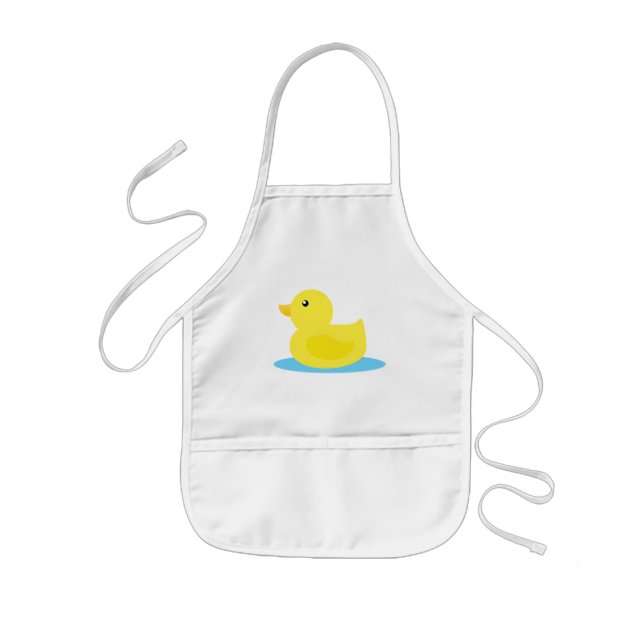Bath Time Yellow Duck Kids' Apron (Front)