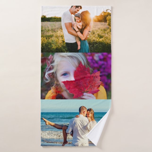 Bath Towel 3 Photo Template (Bath Towel)