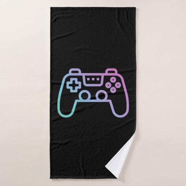 Bath towel, gaming, controller, for gamers bath towel (Bath Towel)