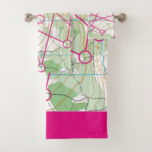Bath Towel - Orienteering flag